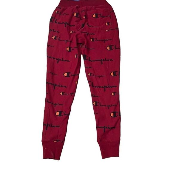 Champion Men's Red Logo Print Cherry Reverse Weave Jogger Pants Size Small NWOT - Picture 2 of 5